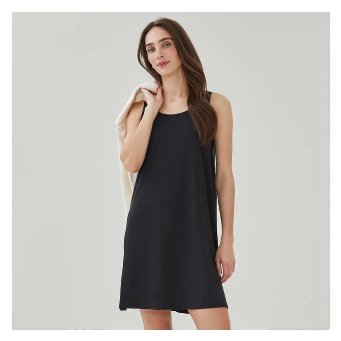 Aux Femmes Robe cami en jersey - Noir Jf